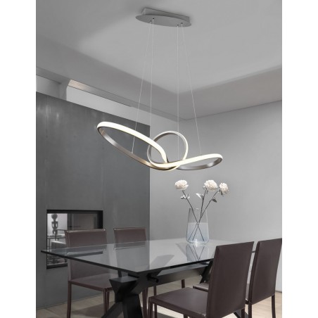 RL Lampa wisząca LED nowoczesna SANSA R32751107 srebrny i odcienie srebra