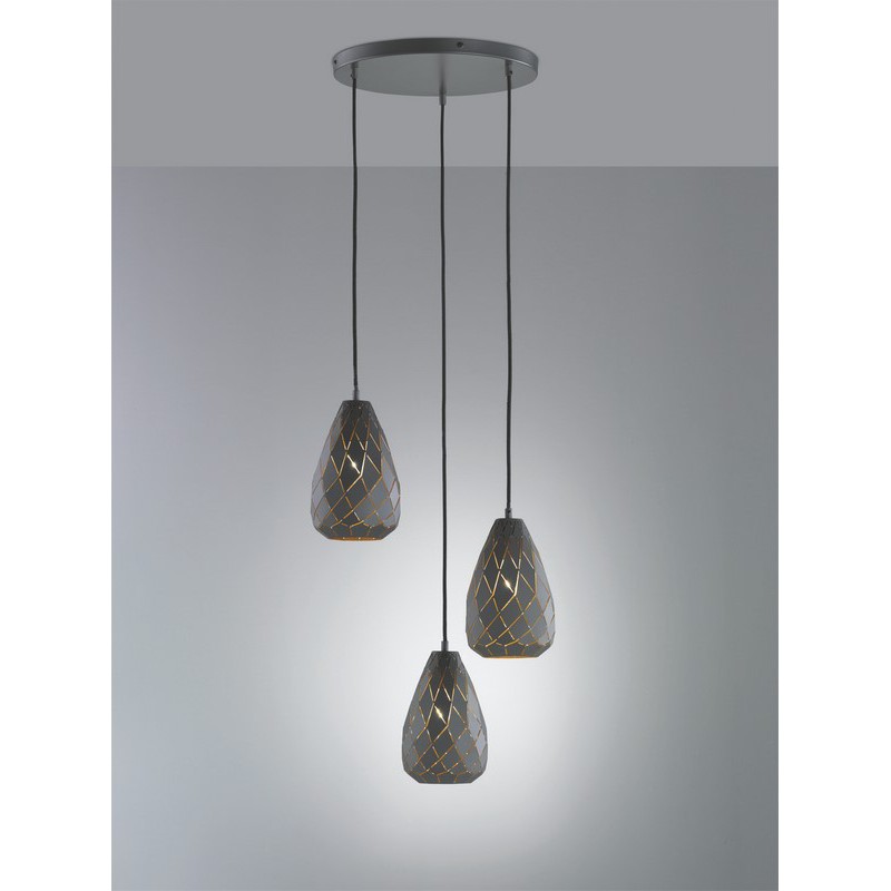 Trio Lampa wisząca nowoczesna ONYX 301300342 antracyt