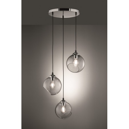 RL Lampa wisząca nowoczesna CLOONEY R30073054 srebrny i odcienie srebra