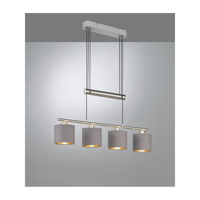 Trio Lampa wisząca nowoczesna GARDA 305400441 srebrny i odcienie srebra, szary i odcienie szarości