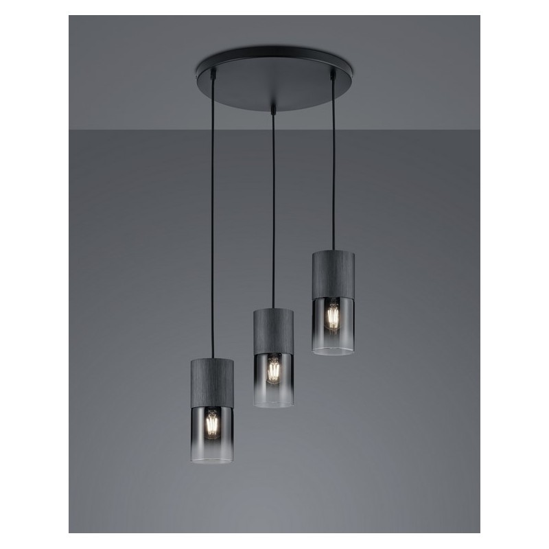 Trio Lampa wisząca nowoczesna ROBIN 310630332 czarny
