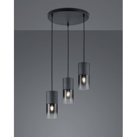 Trio Lampa wisząca nowoczesna ROBIN 310630332 czarny