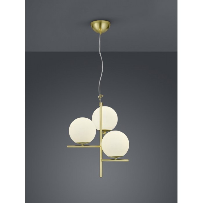 Trio Lampa wisząca nowoczesna PURE 302000308 złoty i odcienie złota