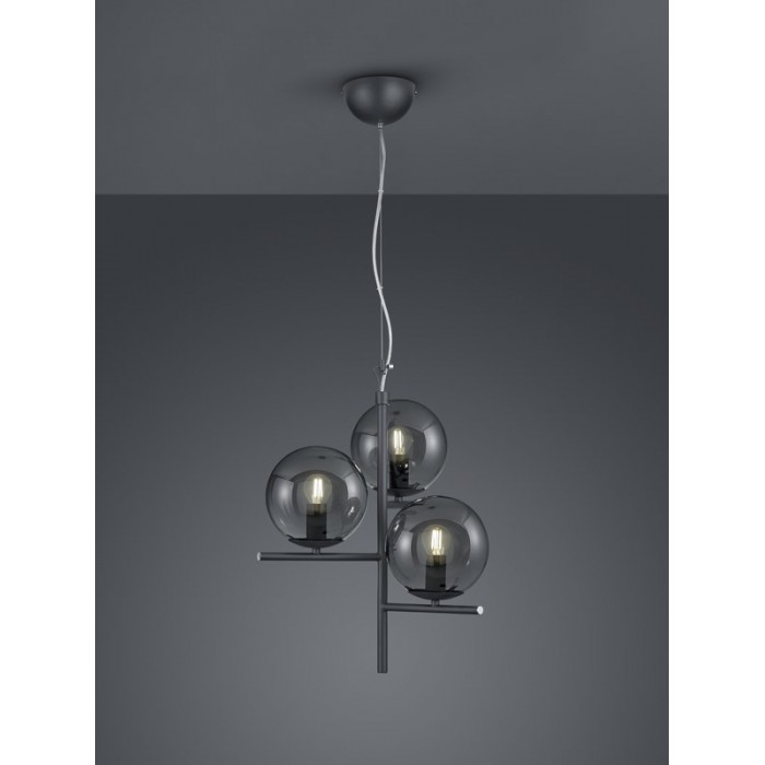 Trio Lampa wisząca nowoczesna PURE 302000342 antracyt