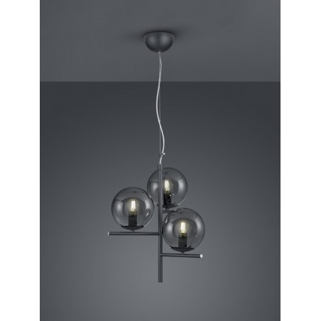 Trio Lampa wisząca nowoczesna PURE 302000342 antracyt