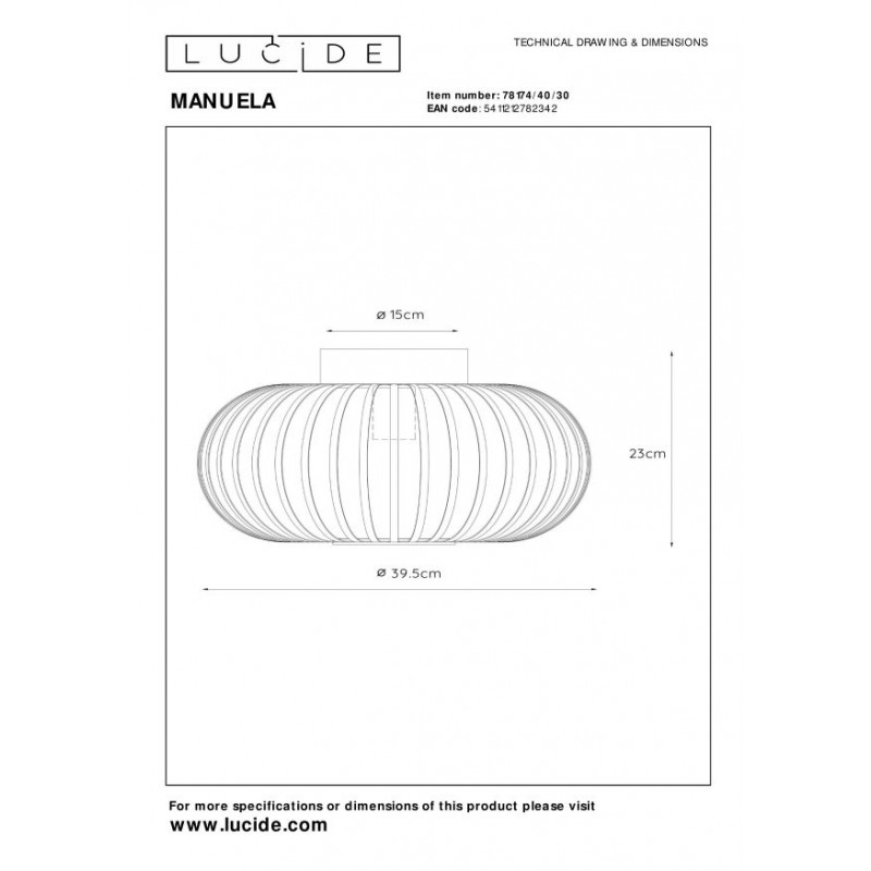 Lucide Lampa natynkowa MANUELA 78174/40/30 czarny