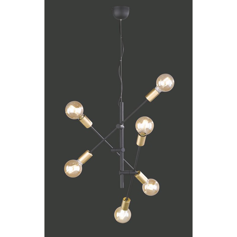 Trio Lampa wisząca nowoczesna CROSS 306700632 czarny