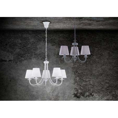 Trio Lampa wisząca klasyczna CORTEZ 110600531 biały