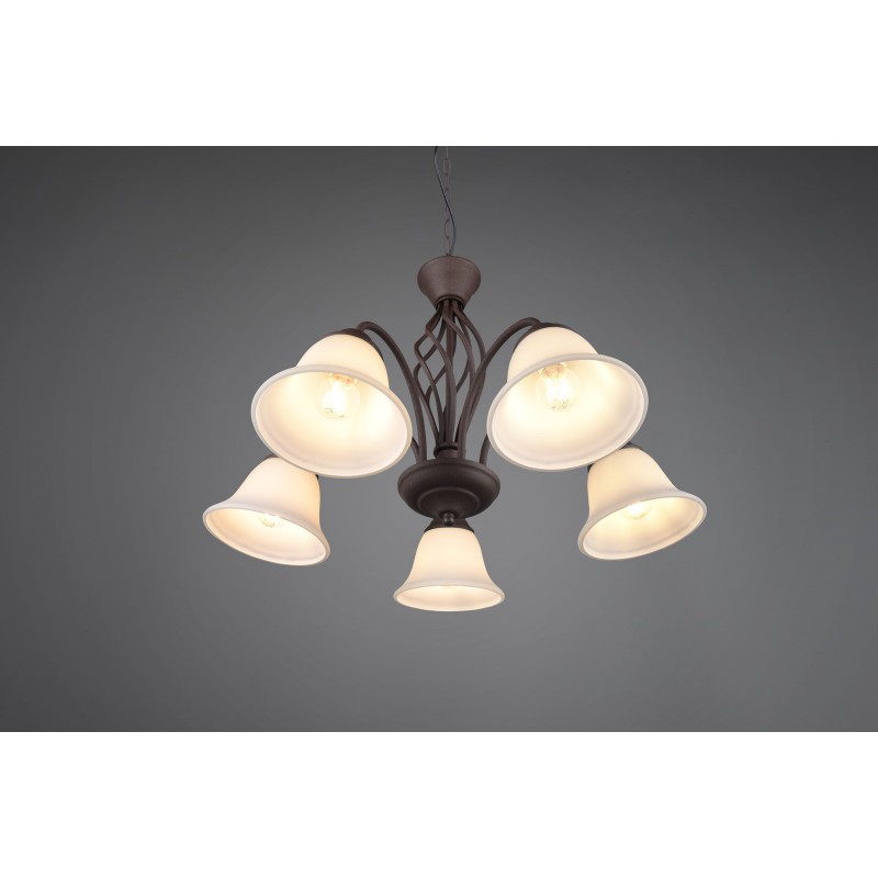 Trio Lampa wisząca klasyczna RUSTICA 101000524 miedziany, biały