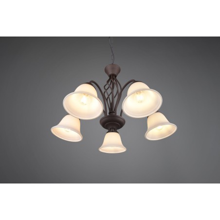 Trio Lampa wisząca klasyczna RUSTICA 101000524 miedziany, biały