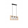 Trio Lampa wisząca nowoczesna AGRA 313800332 drewno jasne i ciemne, czarny