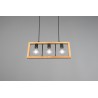 Trio Lampa wisząca nowoczesna AGRA 313800332 drewno jasne i ciemne, czarny
