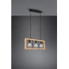 Trio Lampa wisząca nowoczesna AGRA 313800332 drewno jasne i ciemne, czarny