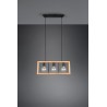 Trio Lampa wisząca nowoczesna AGRA 313800332 drewno jasne i ciemne, czarny