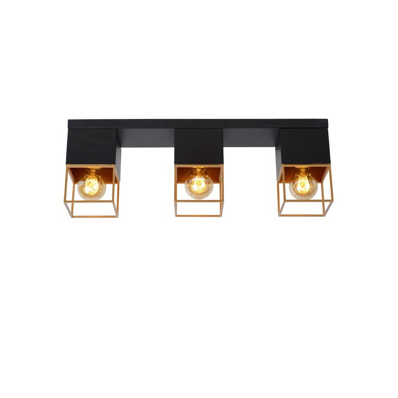 Lucide Lampa natynkowa RIXT 21120/03/30 czarny, złoty i odcienie złota