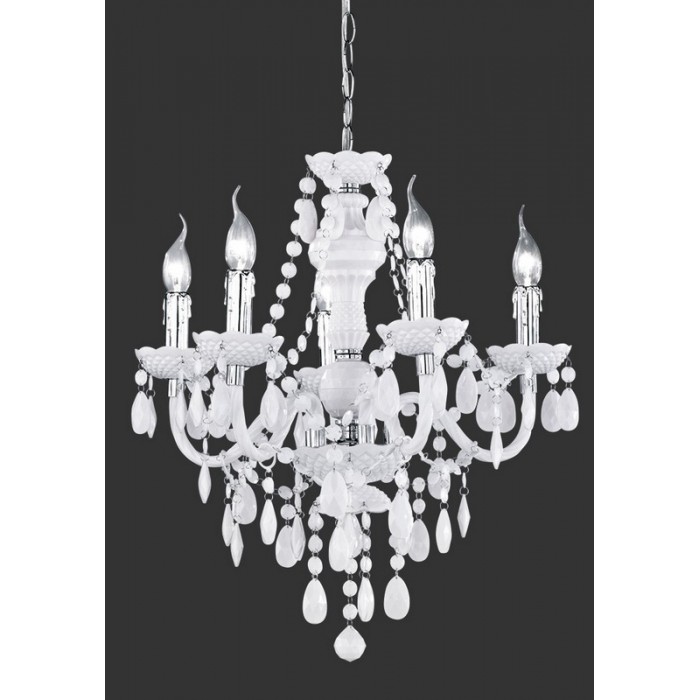 RL Lampa wisząca klasyczna LÜSTER R1107-01 srebrny i odcienie srebra, biały