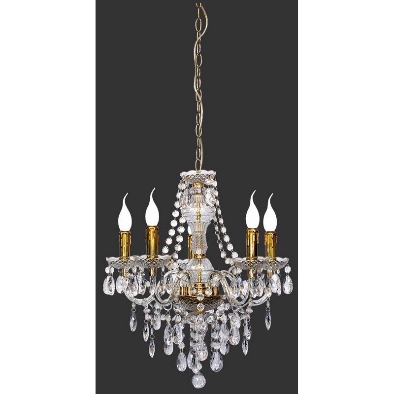 RL Lampa wisząca klasyczna LÜSTER R1107-03 złoty i odcienie złota