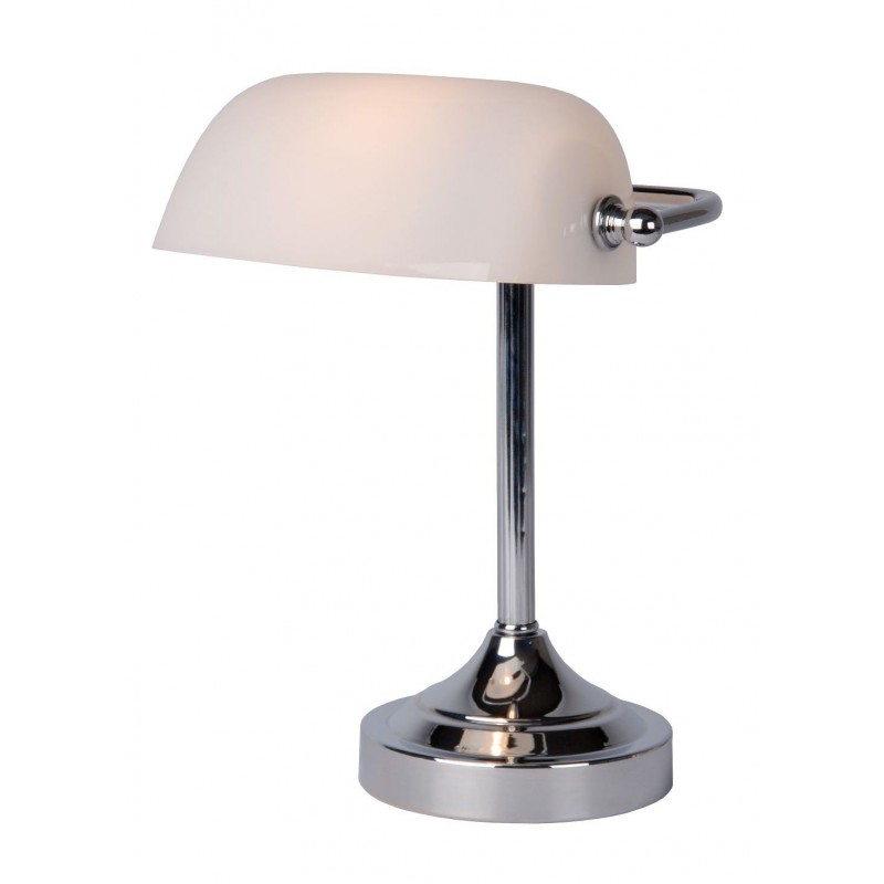 Lucide Lampa stołowa BANKER 17504/01/11 srebrny i odcienie srebra, biały