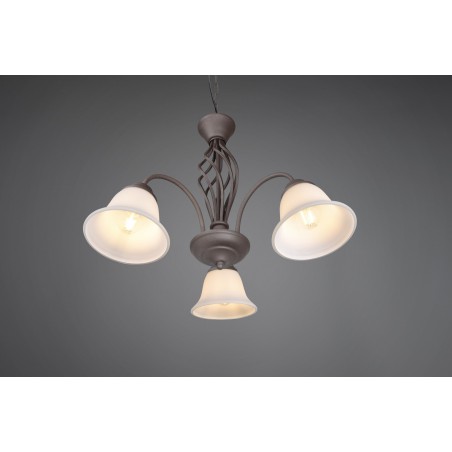 Trio Lampa wisząca klasyczna RUSTICA 101000324 miedziany, biały