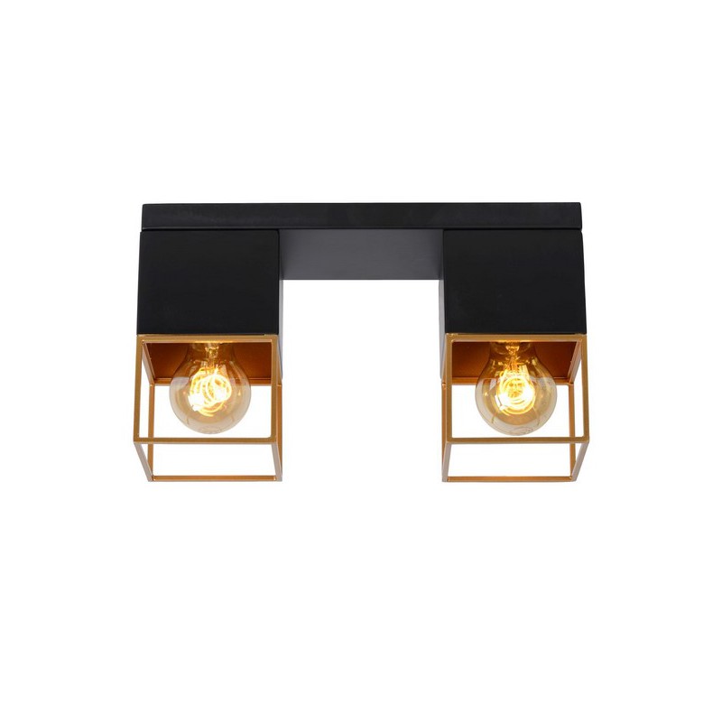 Lucide Lampa natynkowa RIXT 21120/02/30 czarny, złoty i odcienie złota