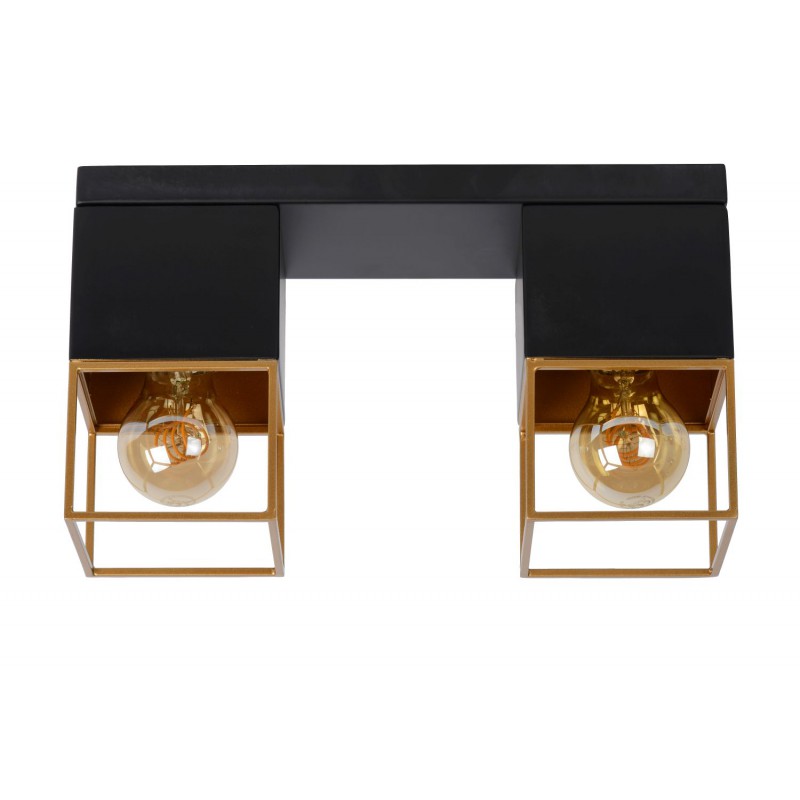 Lucide Lampa natynkowa RIXT 21120/02/30 czarny, złoty i odcienie złota