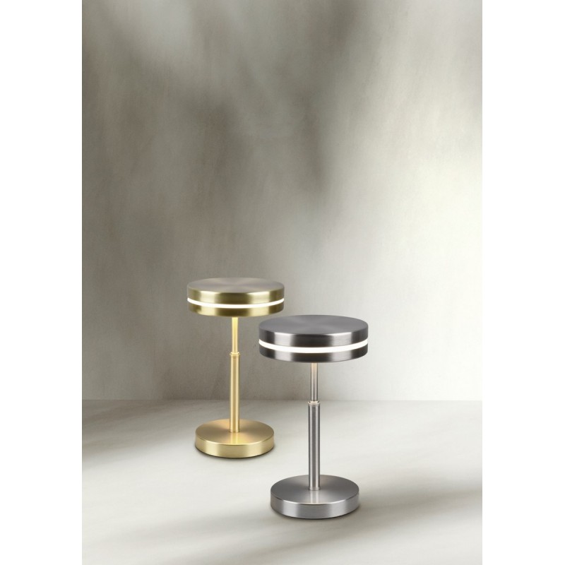 Trio Lampa stołowa FRANKLIN 526510107 srebrny i odcienie srebra