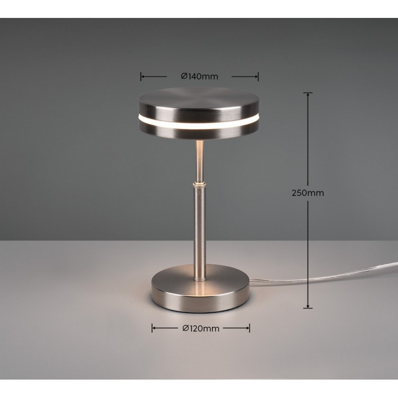 Trio Lampa stołowa FRANKLIN 526510107 srebrny i odcienie srebra