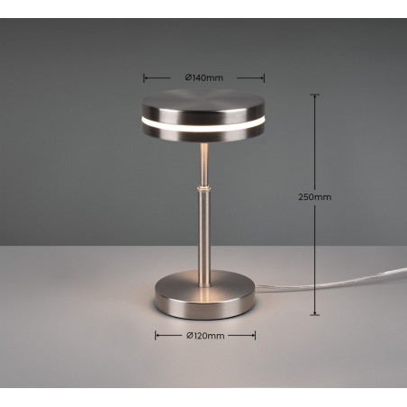 Trio Lampa stołowa FRANKLIN 526510107 srebrny i odcienie srebra