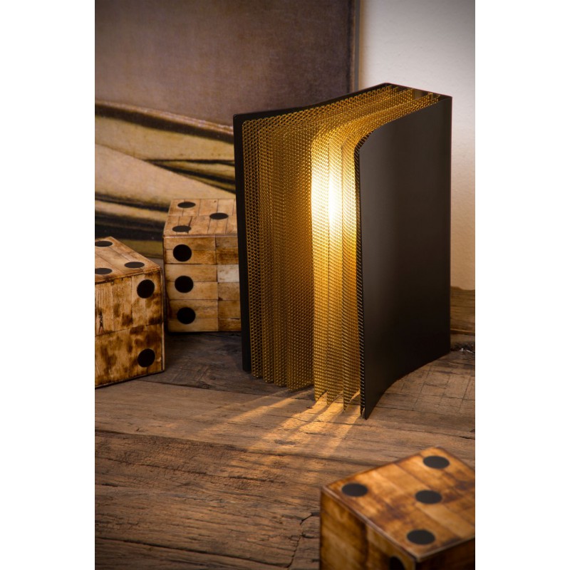 Lucide Lampa stołowa EXTRAVAGANZA LIVRET 78596/01/30 czarny, złoty i odcienie złota