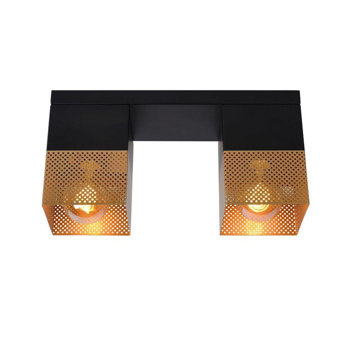 Lucide Lampa natynkowa RENATE 21123/02/02 czarny, złoty i odcienie złota