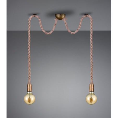 Trio Lampa wisząca nowoczesna ROPE 310100204 złoty i odcienie złota