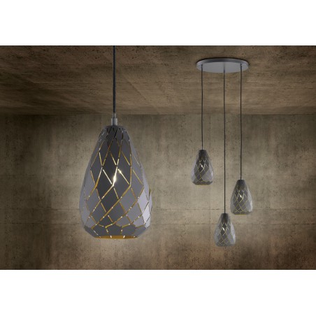 Trio Lampa wisząca nowoczesna ONYX 301300142 antracyt