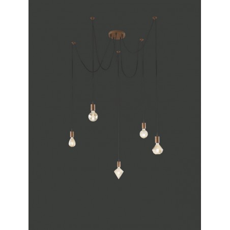 Trio Lampa wisząca nowoczesna CORD 310100562 miedziany