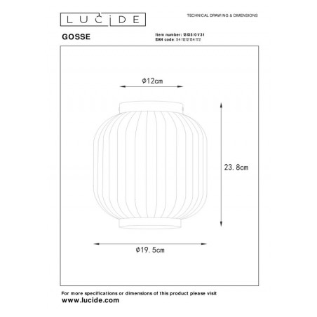 Lucide Lampa natynkowa GOSSE 13135/01/31 biały, złoty i odcienie złota