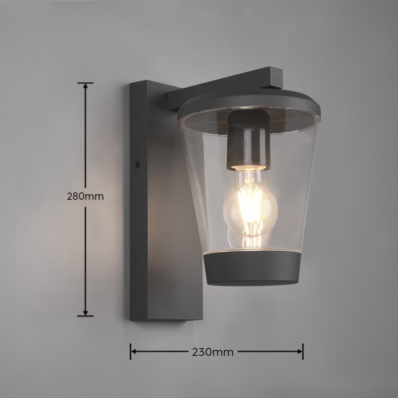 Trio Lampa zewnętrzna ścienna CAVADO 211060142 antracyt