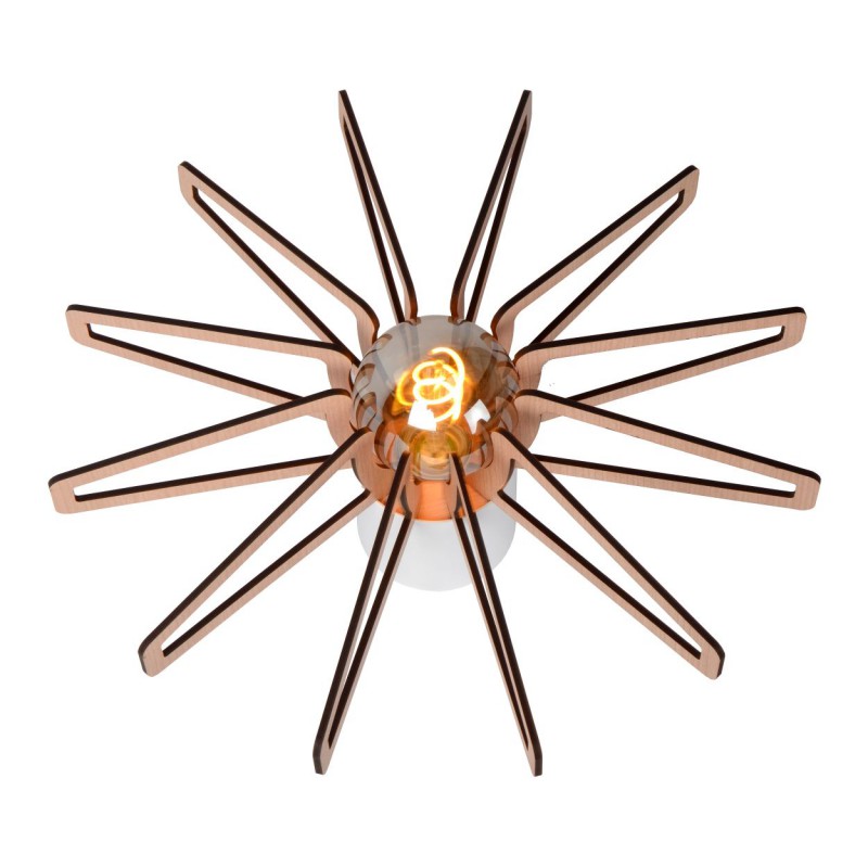 Lucide Lampa natynkowa ZIDANE 77184/45/31 biały, drewno jasne i ciemne