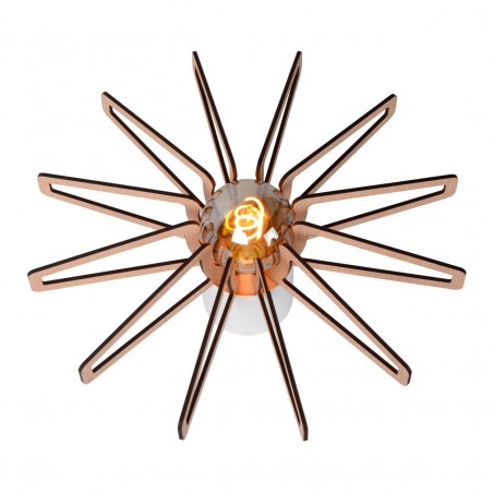 Lucide Lampa natynkowa ZIDANE 77184/45/31 biały, drewno jasne i ciemne