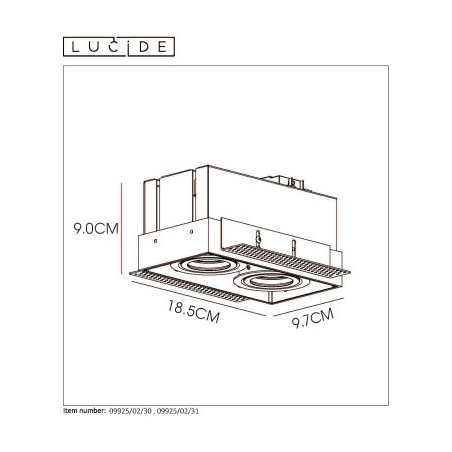 Lucide Lampa wpuszczana TRIMLESS 09925/02/31 biały
