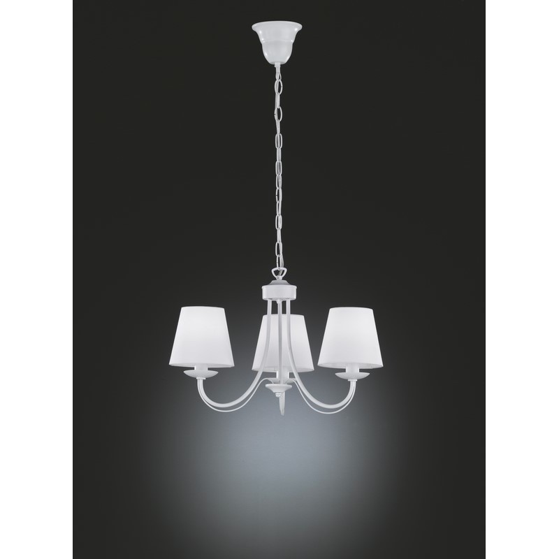 Trio Lampa wisząca klasyczna CORTEZ 110600331 biały
