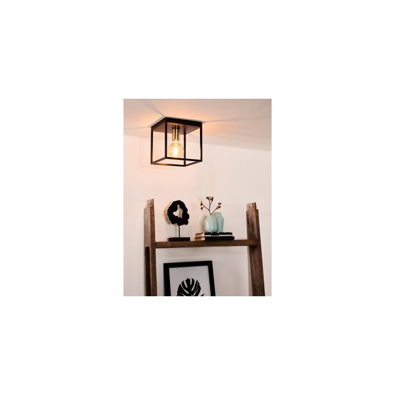 Lucide Lampa natynkowa RUBEN 00124/01/30 czarny, złoty i odcienie złota