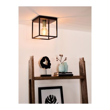 Lucide Lampa natynkowa RUBEN 00124/01/30 czarny, złoty i odcienie złota