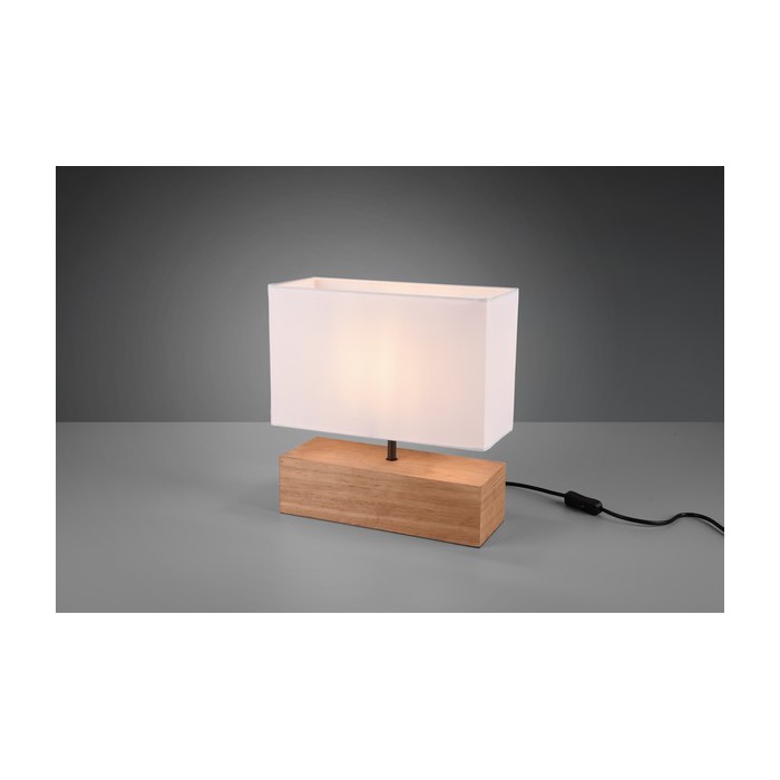 RL Lampa stołowa WOODY R50181030 drewno jasne i ciemne, biały