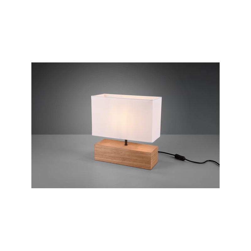 RL Lampa stołowa WOODY R50181030 drewno jasne i ciemne, biały