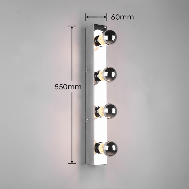 Trio Lampa łazienkowa ścienna THEATRO 283600406 srebrny i odcienie srebra