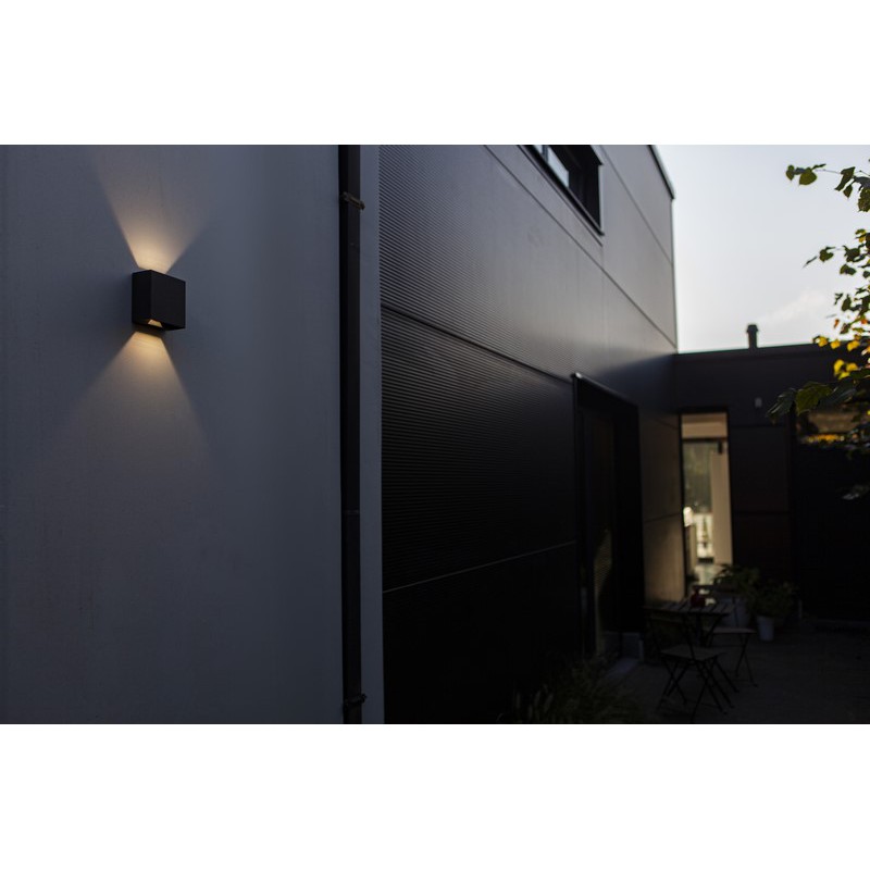 Lutec Lampa zewnętrzna ścienna GEMINI 5104003012 czarny