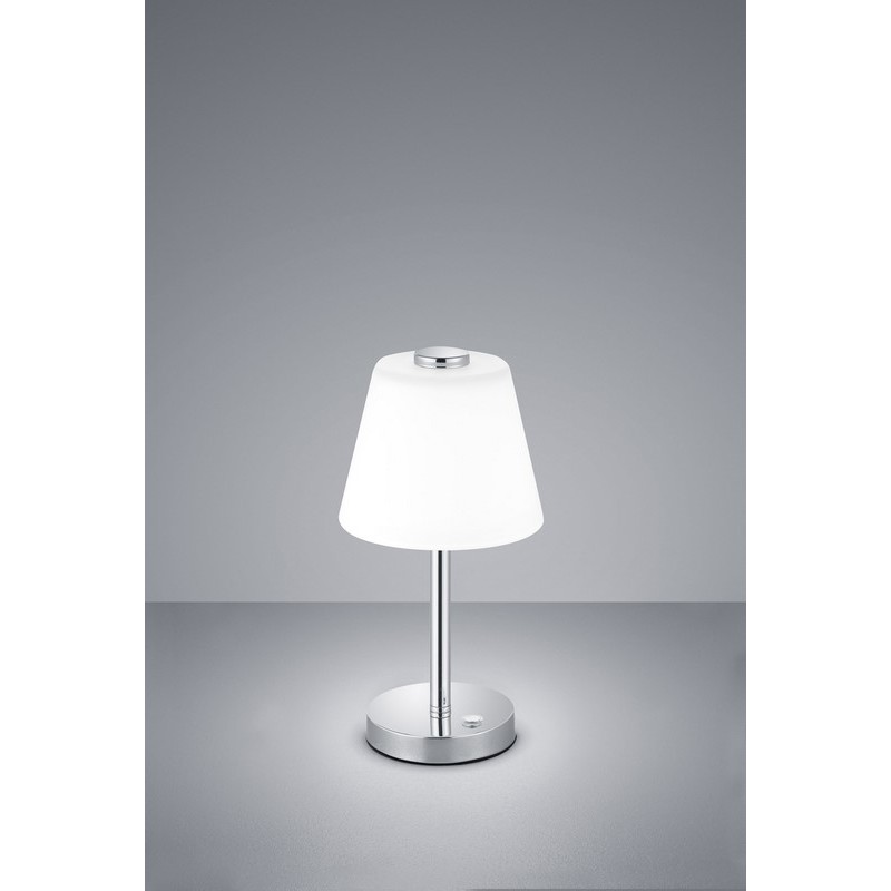 Trio Lampa stołowa EMERALD 525490106 srebrny i odcienie srebra, biały