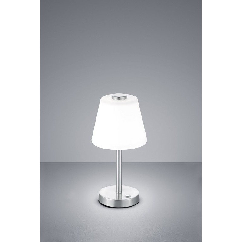Trio Lampa stołowa EMERALD 525490107 srebrny i odcienie srebra, biały