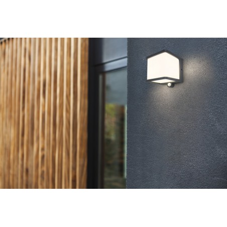 Lutec Lampa zewnętrzna ścienna DOBLO - CZUJNIK RUCHU 6940101125 antracyt