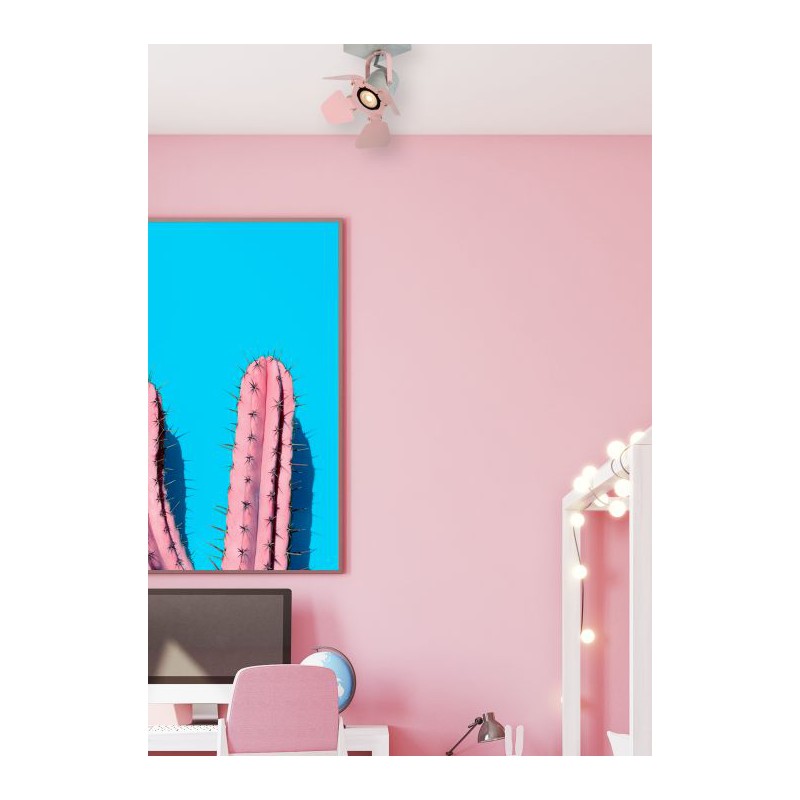 Lucide Reflektor ścienny PICTO 17997/01/66 różowy, szary i odcienie szarości