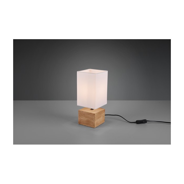 RL Lampa stołowa WOODY R50171030 drewno jasne i ciemne, biały